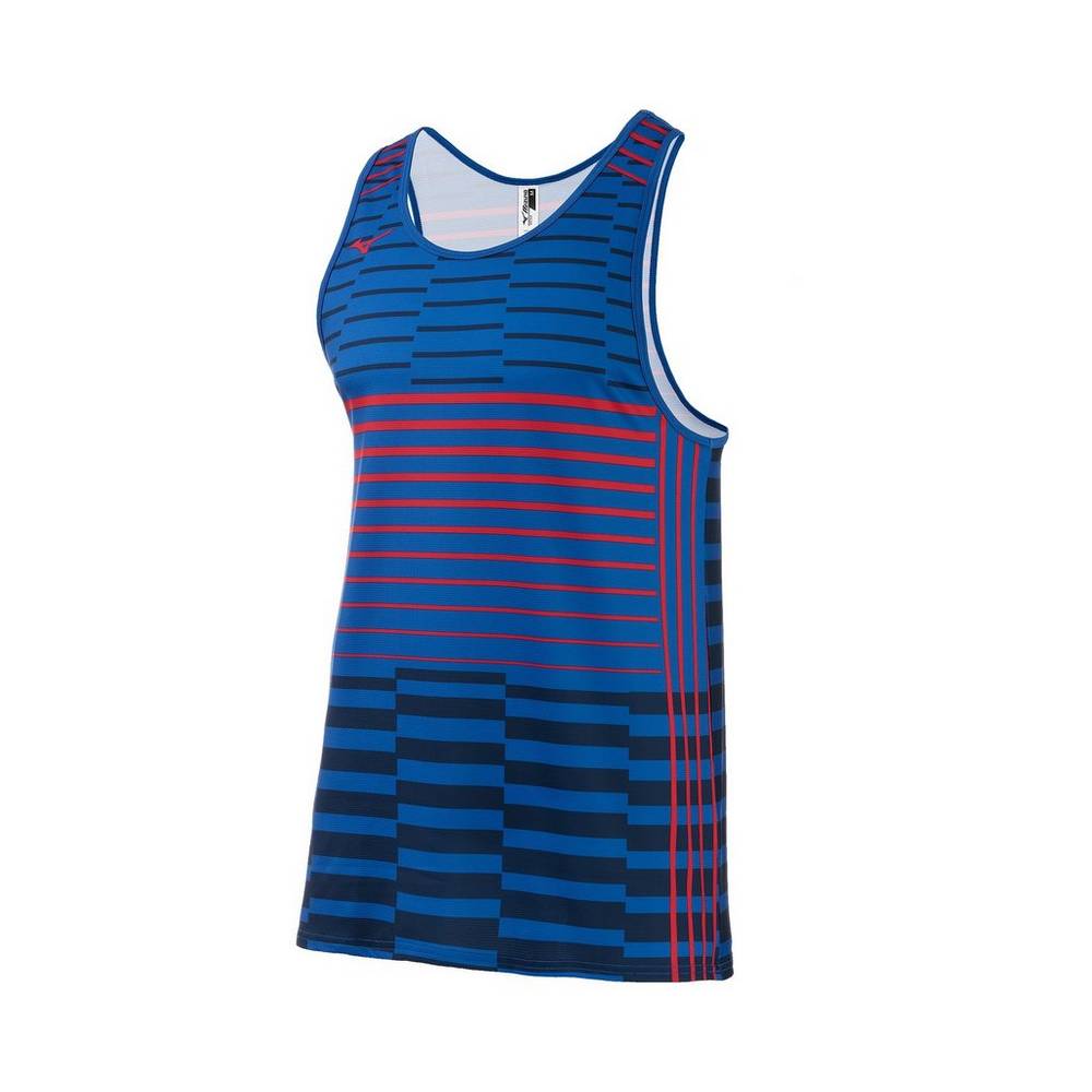 Panske Tank Top Mizuno Team Námornícka Modrá Vypredaj JZUF71246